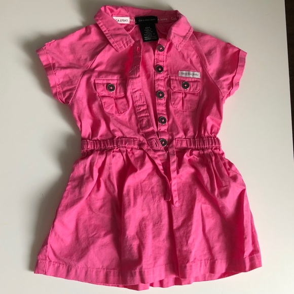 18M Girls: Pink Calvin Klein Jeans Romper - Picture 1 of 4